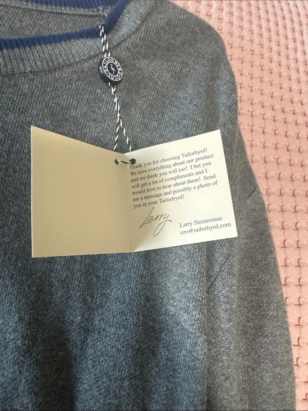 Men NWT FINE KNIT CREW NECK top